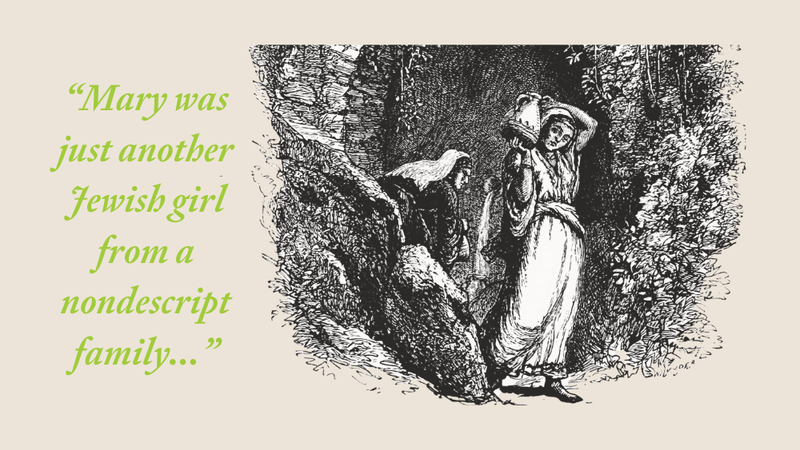 A young Jewish woman carrying a jug of water.